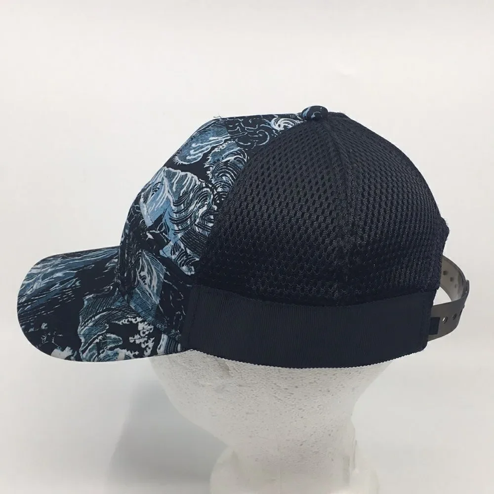 Lululemon Dash and Splash Cap II Baseball Cap with backstrap blue swirl OS